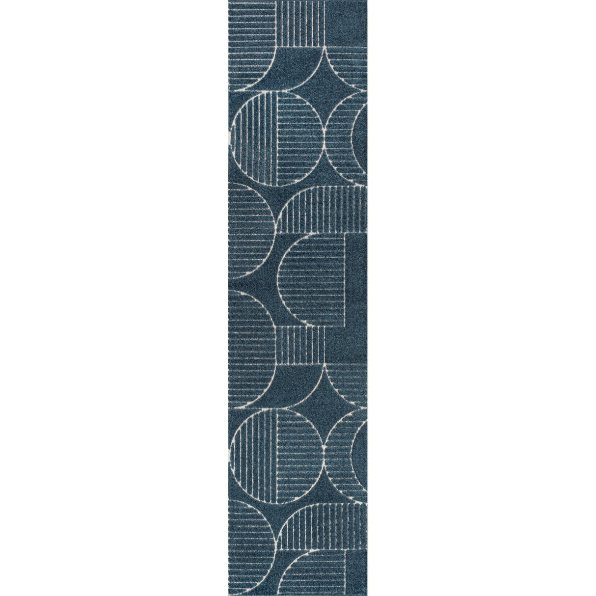 Nordby High-Low Geometric Scandi Striped Indoor/Outdoor Runner Rug