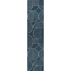 Nordby High-Low Geometric Scandi Striped Indoor/Outdoor Runner Rug