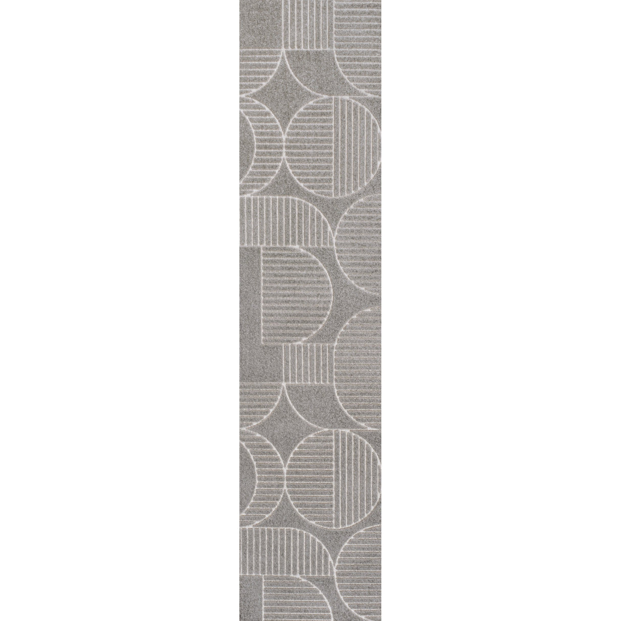 Nordby High-Low Geometric Scandi Striped Indoor/Outdoor Runner Rug