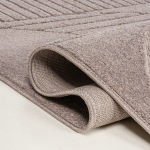 Nordby High-Low Geometric Scandi Striped Indoor/Outdoor Runner Rug