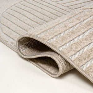 Nordby High-Low Geometric Scandi Striped Indoor/Outdoor Runner Rug