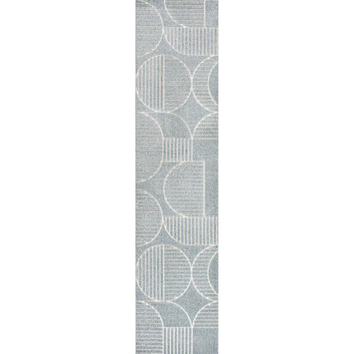 Nordby High-Low Geometric Scandi Striped Indoor/Outdoor Runner Rug