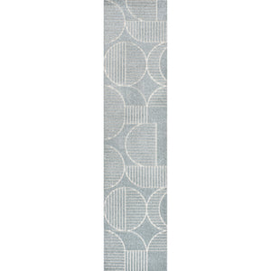 Nordby High-Low Geometric Scandi Striped Indoor/Outdoor Runner Rug