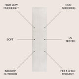 Hedwig High-Low Youth Cloud Scandi Indoor/Outdoor Runner Rug