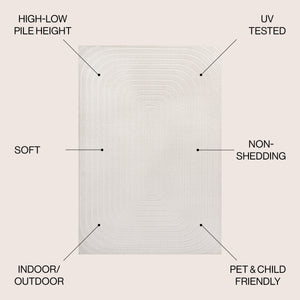 Hedwig High-Low Youth Cloud Scandi Indoor/Outdoor Area Rug