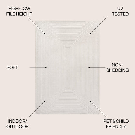 Hedwig High-Low Youth Cloud Scandi Indoor/Outdoor Area Rug
