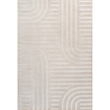 Anders High-Low MidCentury Modern Arch Stripe Two-Tone Indoor/Outdoor Area Rug