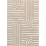 Anders High-Low MidCentury Modern Arch Stripe Two-Tone Indoor/Outdoor Area Rug