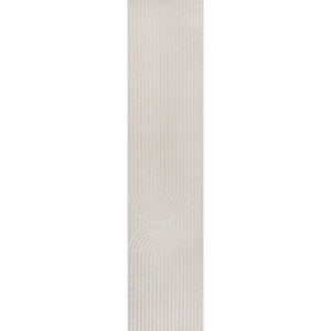 Sofia High-Low MidCentury Modern Arch Stripe Two-Tone Indoor/Outdoor Runner Rug