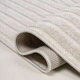 Sofia High-Low MidCentury Modern Arch Stripe Two-Tone Indoor/Outdoor Area Rug