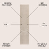 Sofia High-Low MidCentury Modern Arch Stripe Two-Tone Indoor/Outdoor Runner Rug