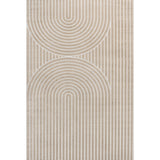 Sofia High-Low MidCentury Modern Arch Stripe Two-Tone Indoor/Outdoor Area Rug
