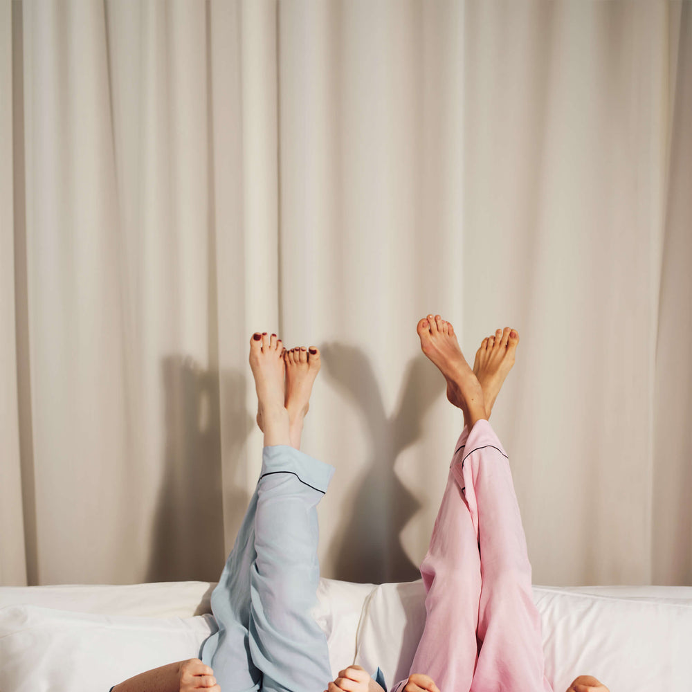 Woven Cotton Long Pajama Set