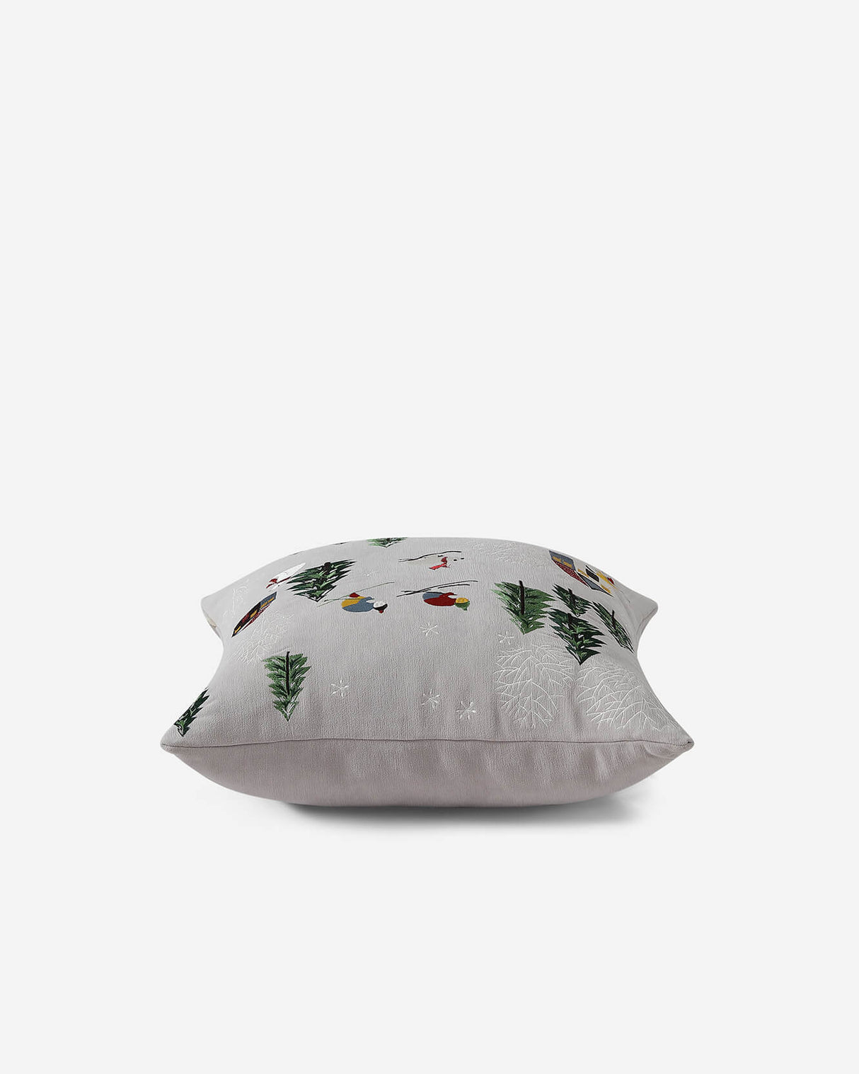 Velvet Embroidered Bear Throw Pillow