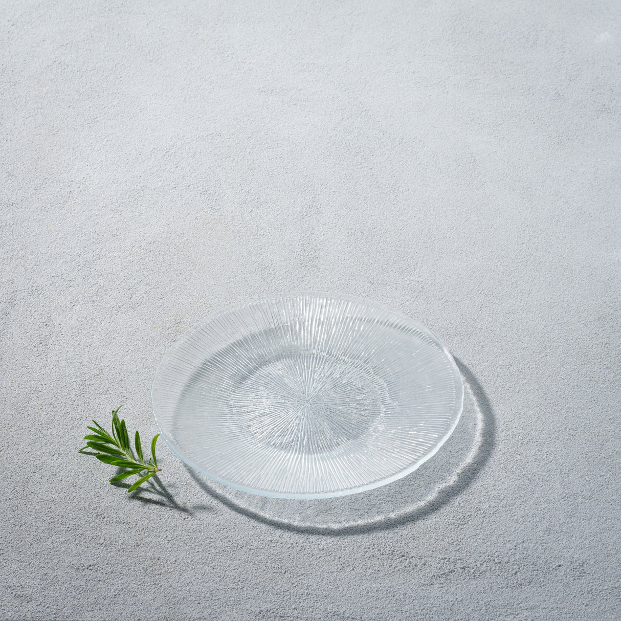 River, Textured Glass Plate- Set of 4