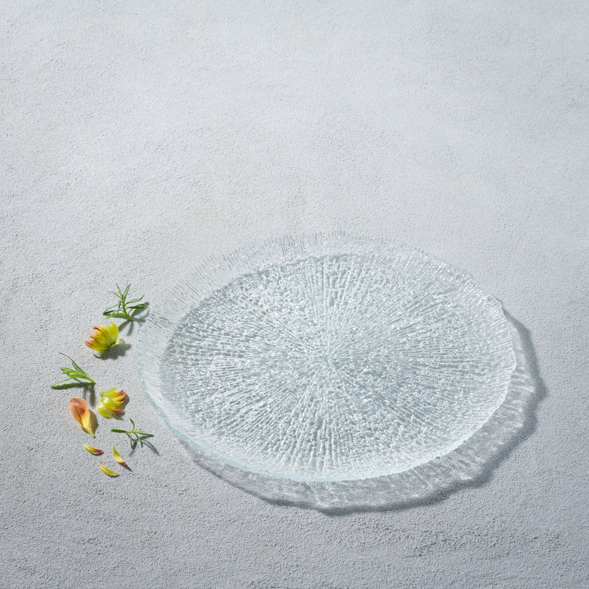 Classic,-Rippled-Glass--Plate-Set-of-6-