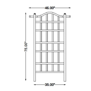 75-inch Outdoor White Vinyl Garden Plant Trellis with Ground Anchors