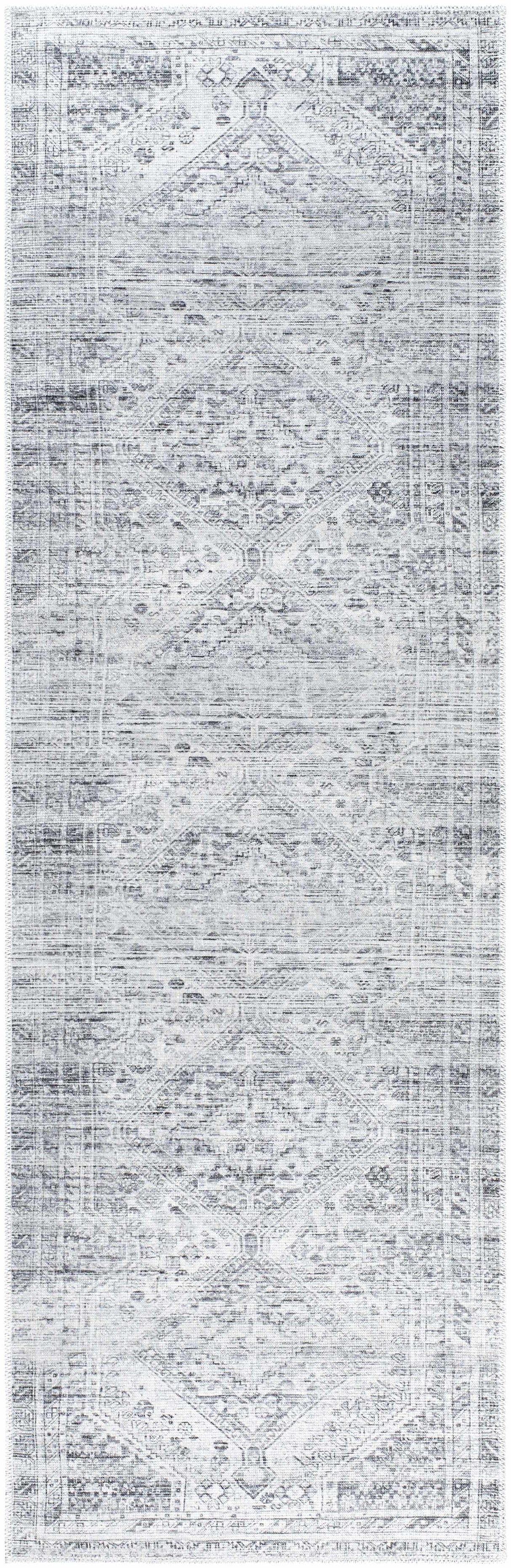 Nadie Blue Gray Medallion Area Rug - Clearance