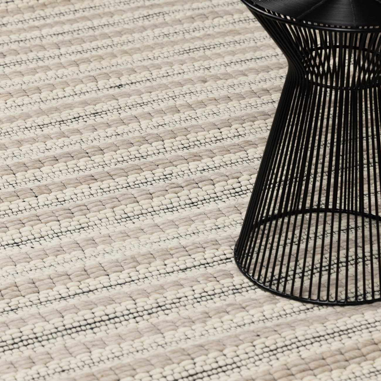 Laleh Cream & Black Area Rug - Clearance