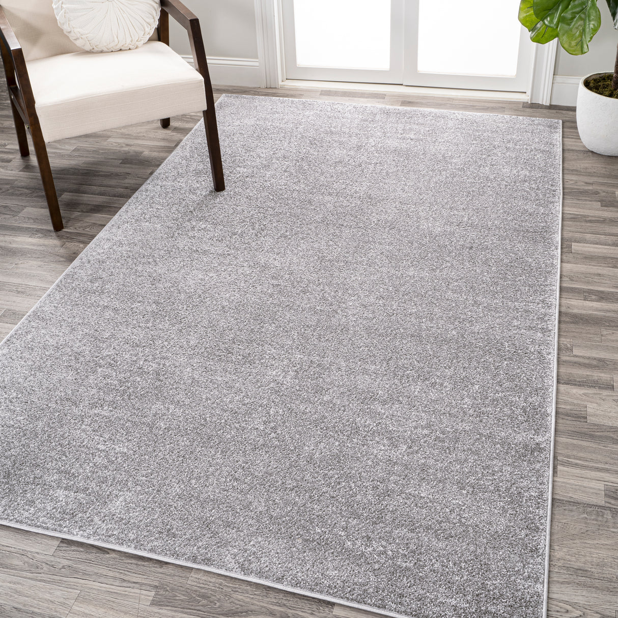Haze Solid Sleek Low-Pile Area Rug- 11 Colors Available