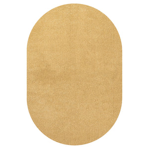 Haze Solid Sleek Low-Pile Oval Area Rug