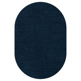 Haze Solid Sleek Low-Pile Oval Area Rug