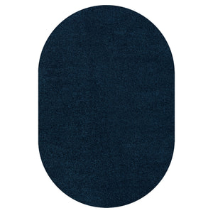 Haze Solid Sleek Low-Pile Oval Area Rug