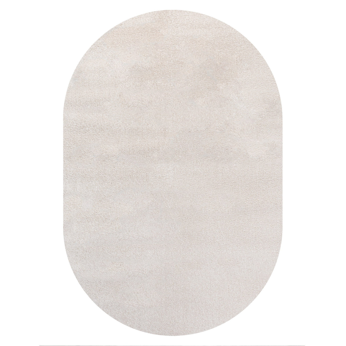 Haze Solid Sleek Low-Pile Oval Area Rug