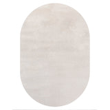 Haze Solid Sleek Low-Pile Oval Area Rug