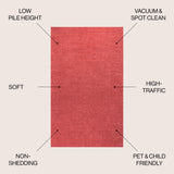 Haze Solid Sleek Low-Pile Area Rug- 11 Colors Available