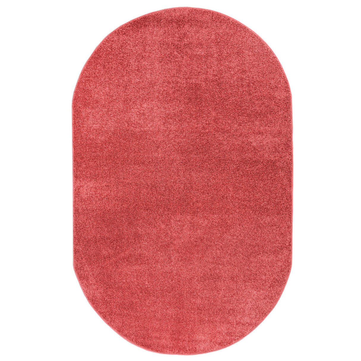 Haze Solid Sleek Low-Pile Oval Area Rug