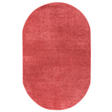 Haze Solid Sleek Low-Pile Oval Area Rug