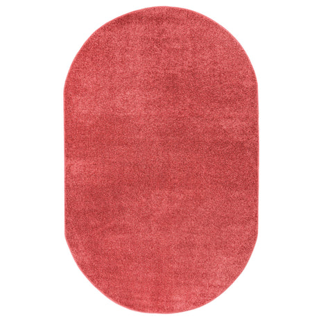 Haze Solid Sleek Low-Pile Oval Area Rug