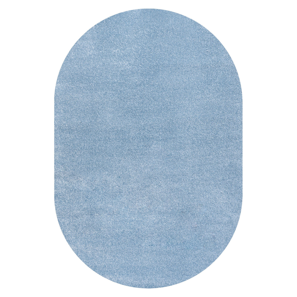 Haze Solid Sleek Low-Pile Oval Area Rug