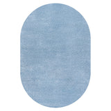 Haze Solid Sleek Low-Pile Oval Area Rug