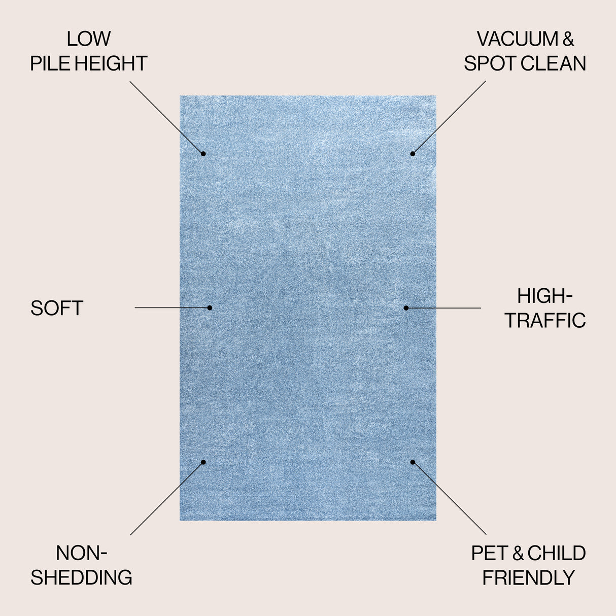Haze Solid Sleek Low-Pile Area Rug- 11 Colors Available