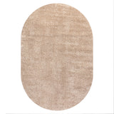 Haze Solid Sleek Low-Pile Oval Area Rug
