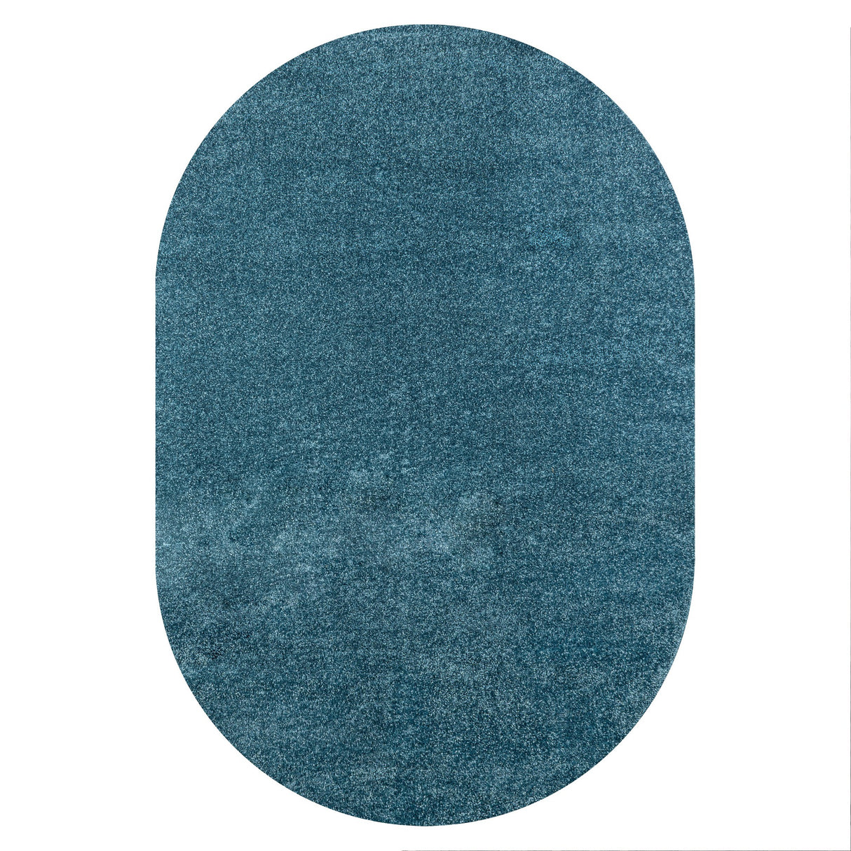 Haze Solid Sleek Low-Pile Oval Area Rug