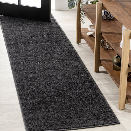 Haze Solid Sleek Low-Pile Runner Rug