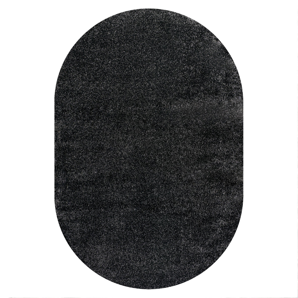Haze Solid Sleek Low-Pile Oval Area Rug