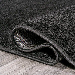 Haze Solid Sleek Low-Pile Square Area Rug