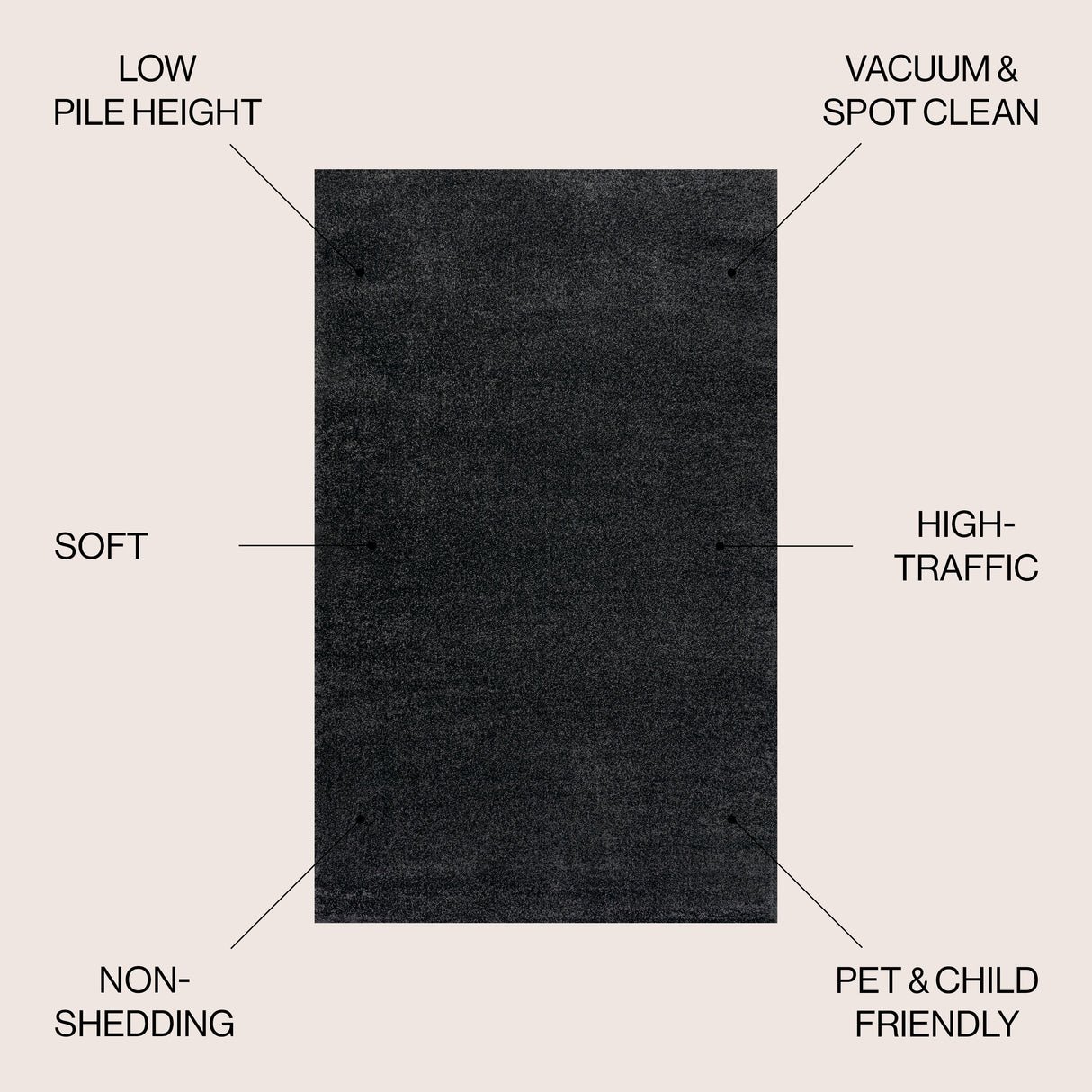 Haze Solid Sleek Low-Pile Area Rug- 11 Colors Available