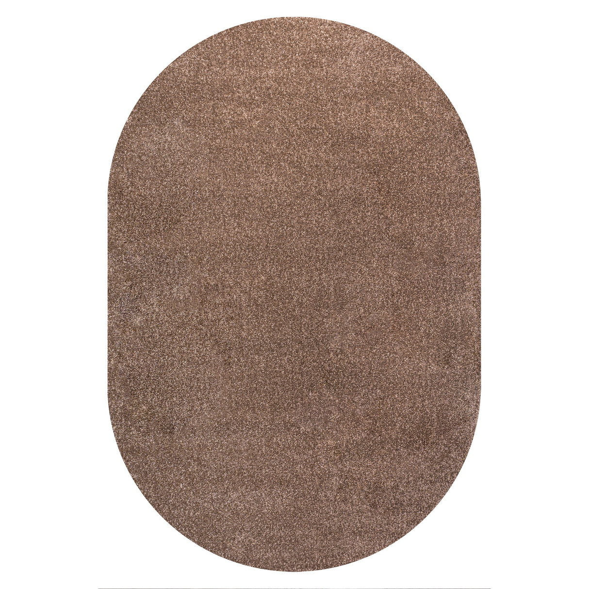 Haze Solid Sleek Low-Pile Oval Area Rug