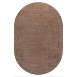 Haze Solid Sleek Low-Pile Oval Area Rug
