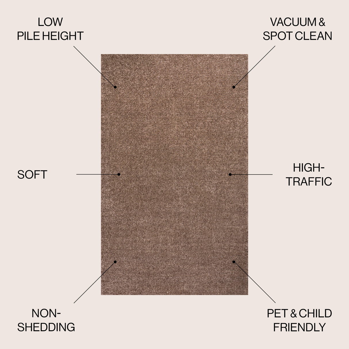 Haze Solid Sleek Low-Pile Area Rug- 11 Colors Available
