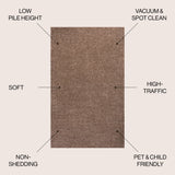 Haze Solid Sleek Low-Pile Area Rug- 11 Colors Available