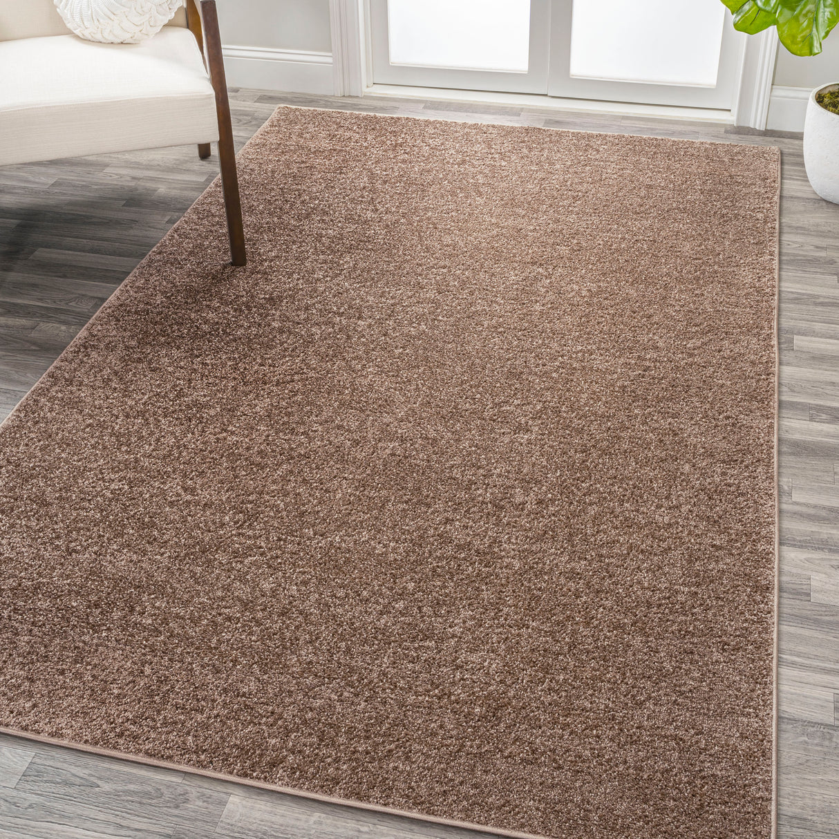 Haze Solid Sleek Low-Pile Area Rug- 11 Colors Available