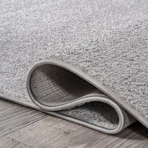 Haze Solid Unique Low-Pile Square Area Rug