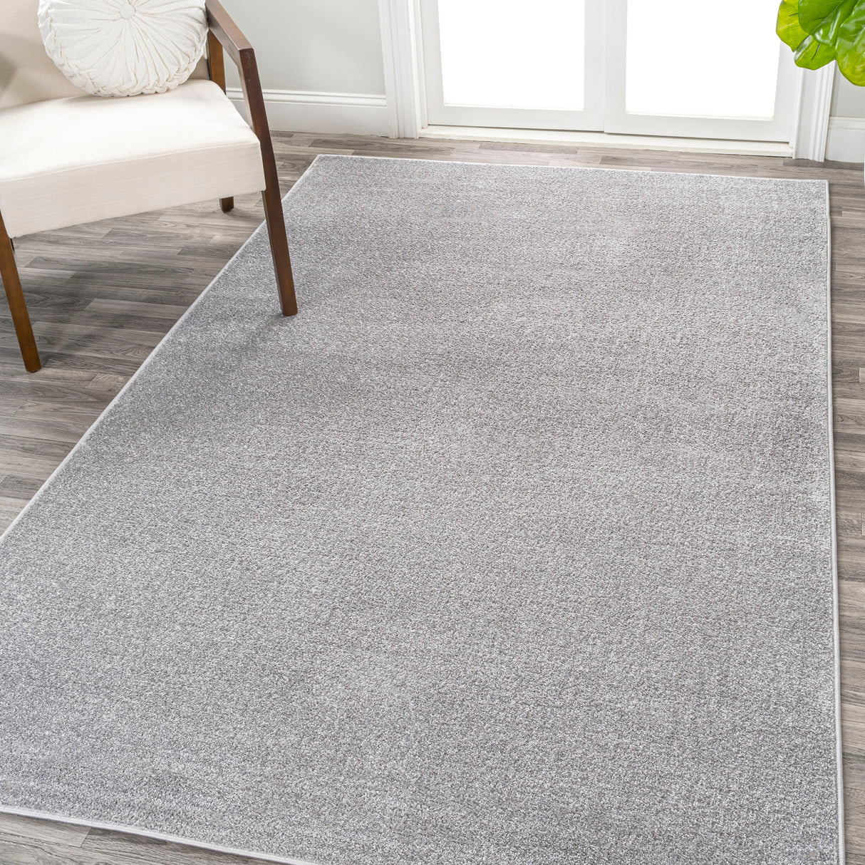 Haze Solid Sleek Low-Pile Area Rug- 11 Colors Available