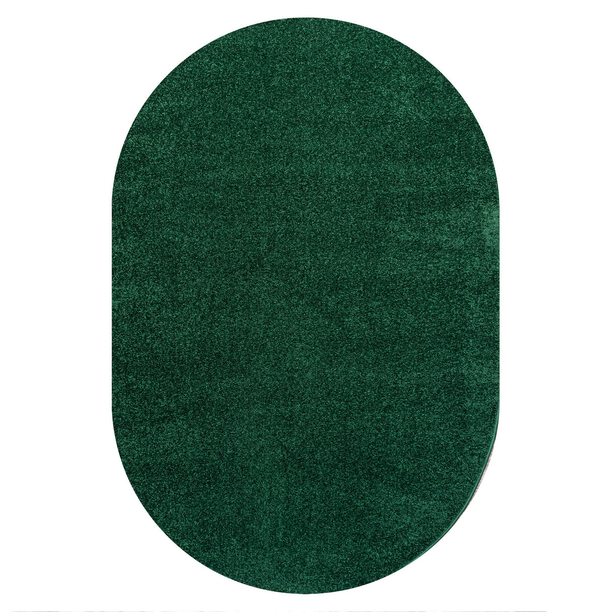 Haze Solid Unique Low-Pile Oval Area Rug